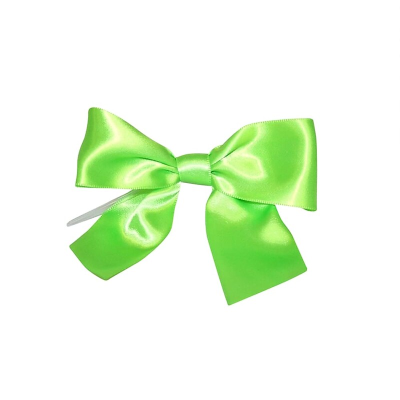 JAM Paper Satin Bows, Citrus Green, 50/Pack (52640349234) image 1