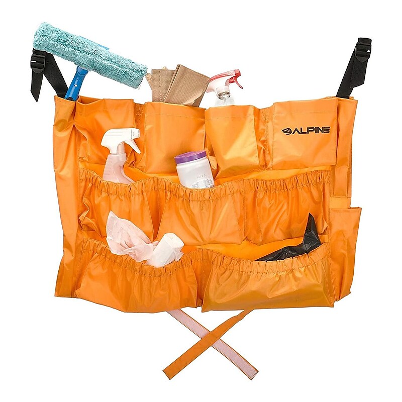 Alpine Industries 12-Pocket Cleaning Cart Organizer, Orange (4777-1-MK) image 1