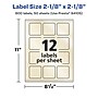 Avery Pearlized Ivory Square Multipurpose Labels, 2-1/8" x 2-1/8", Ivory, 600/Box (94105)~#|#~B1F72886-55EB-4C80-B09FADB82996DCFC_sc7