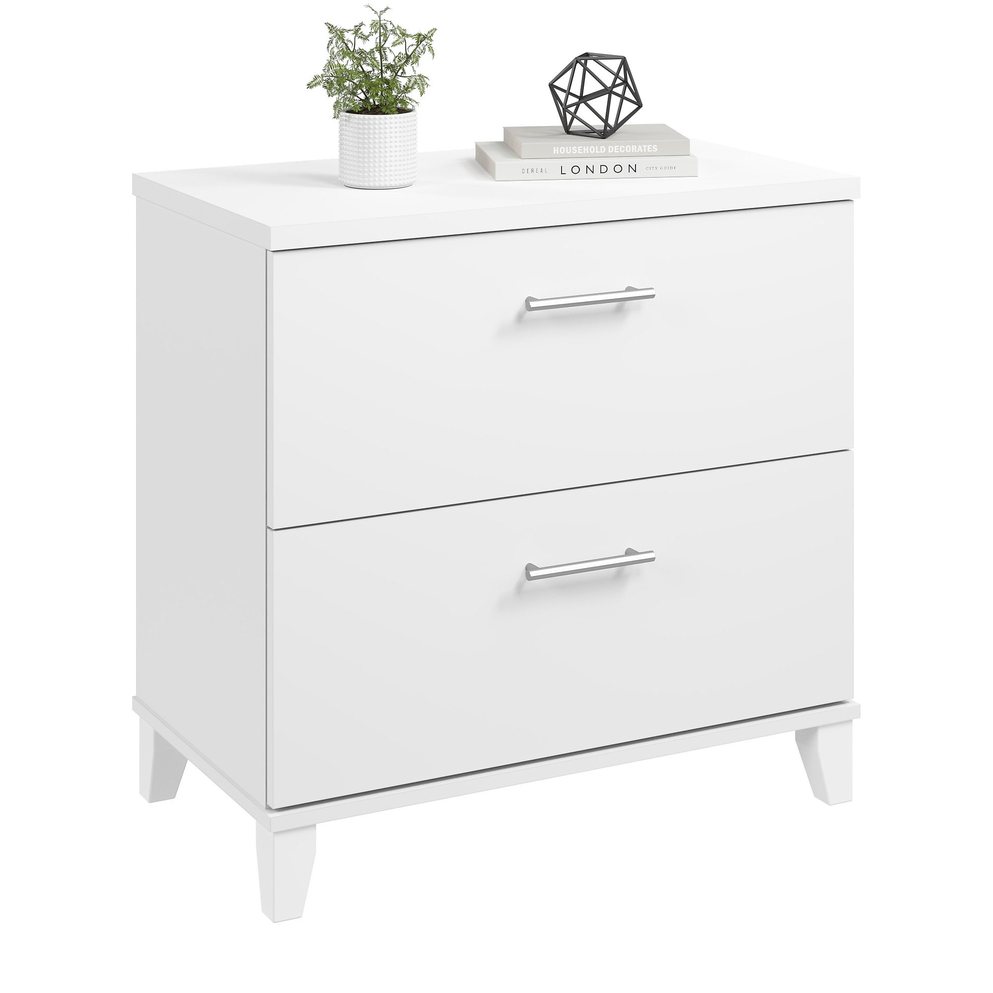 Bush Home Somerset 2 Drawer Lateral File Cabinet, White (WC81980) Sansujyuku sansujyuku.com