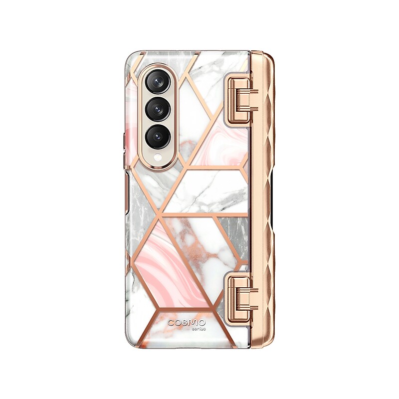 i-Blason Cosmo Pro Marble Pink Snap Case for Samsung Galaxy Z Fold4 (Galaxy2022-ZFold4-5G-Cosmo-Pen-SP-Marble) image 1
