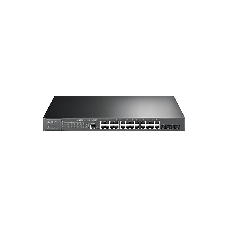 TP-Link JetStream 28 Port Gigabit Ethernet PoE+ Managed Switch, 10Gbps, Black (TL-SG3428XMP) image 1