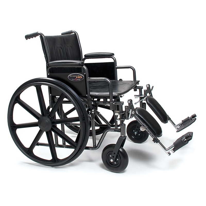 Everest & Jennings Traveler HD Bariatric Wheelchair 24" x 18", Desk Arm, Elevating Legrest (3G010550) image 1