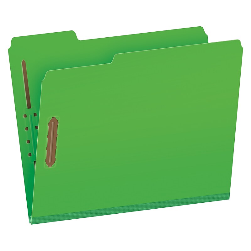 Pendaflex File Folder, 1-Tab, Assorted, Letter Size, Dark Green, 25/Box (15938GW) image 1