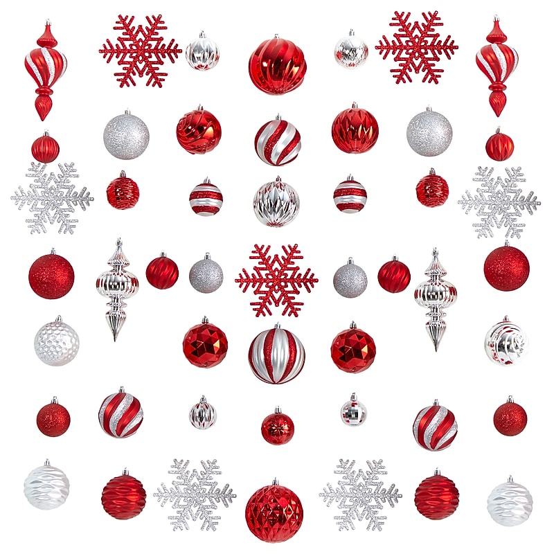 Nearly Natural Holiday Deluxe Shatterproof Christmas Tree Ornament Box Set, 81/Set (D1035) image 1