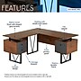 Techni Mobili 59" L-Shaped Desk with Drawers and File Cabinet, Walnut/Black (RTA-4809DL-WAL)~#|#~B2139F63-6CB8-4DF0-88707250AF7C28C2_sc7