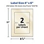 Avery Pearlized Ivory Rectangle Multipurpose Labels, 4" x 6", Ivory, 200/Box (94278)~#|#~B21612E4-32EE-48C5-8E792CBA477BFF28_sc7