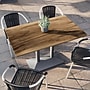 Flash Furniture TopGuard Rectangle Wood Restaurant Dining Table, 48" x 30", Natural/Silver Base (ST3048NATB002S)~#|#~B2171D99-EFBC-4373-BE5ADC64CACDE026_sc7