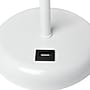 Creekwood Home Oslo 19.5" LED Table Lamp with USB Port, White Base/Gray Shade (CWT-2011-GO-LB)~#|#~B219E972-77CB-4F67-AF234D8EBC775C2C_sc7