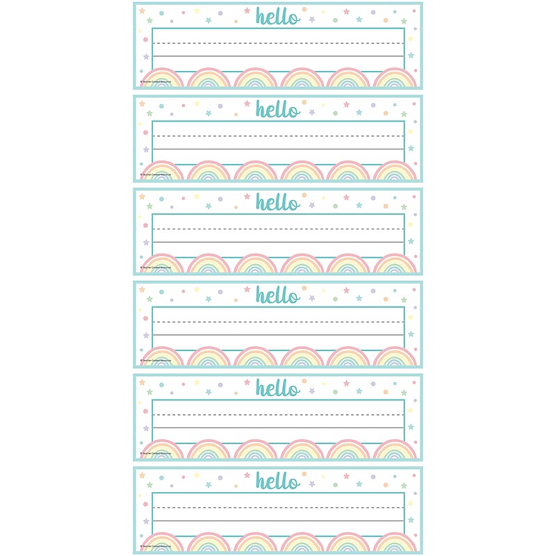 Teacher Created Resources Pastel Pop Name Plates, 36/Pack, 6 Packs/Bundle (TCR8422-6) image 1
