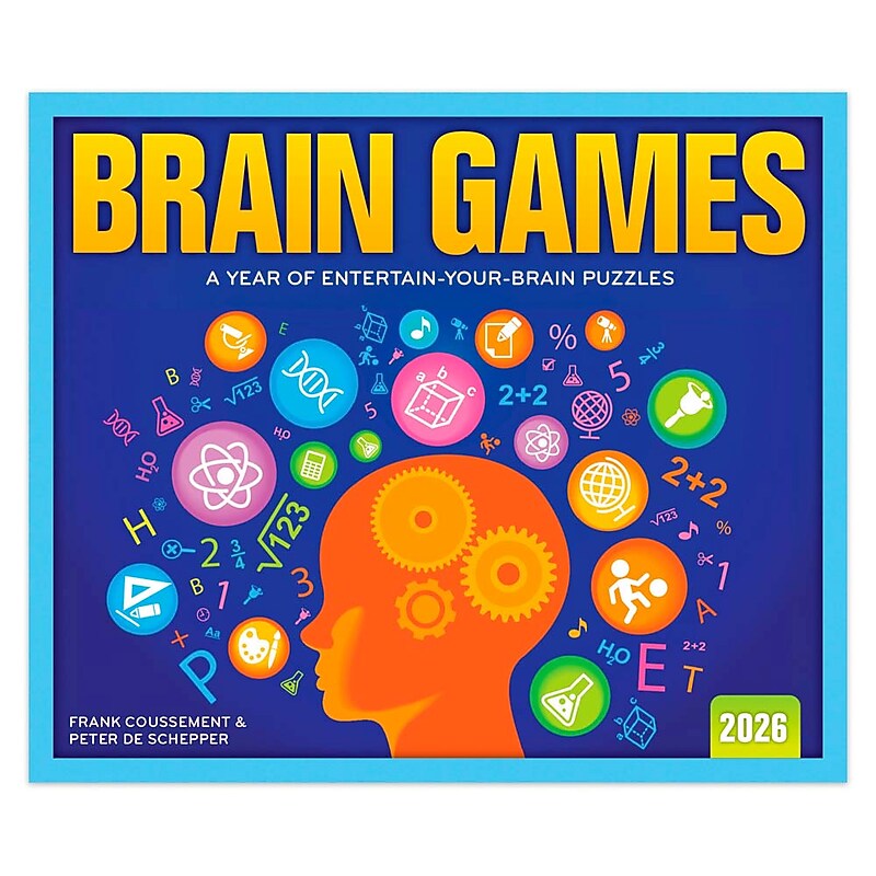 2026 BrownTrout Brain Games 6.06" x 5.13" Day-to-Day Calendar (9781645917373) image 1