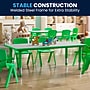 Flash Furniture Wren Rectangular Activity Table, 23.625" x 47.25", Height Adjustable, Green/Gray (YU060RECTBLGN)~#|#~B21ED848-51F3-4264-86FC0F756515703F_sc7