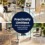 Flash Furniture Lila 23.5" Square Metal Table Set with 4 Rattan Chairs, Dark Brown (TLH24SQ020CHR4)~#|#~B21F3A06-FBEA-40F6-8E9767C8992FA91A_sc7