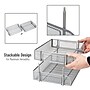 Mind Reader Metal Side Loading Stackable Letter Tray, Letter Size, Silver (ESTACK2-SIL)~#|#~B21F542F-ED02-49DC-BEC6BD0D34F7DBAD_sc7