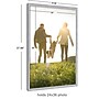 Amanti Art Brushed Nickel Narrow 24" x 36" Polystyrene Picture Frame, Gray (A42677345760)~#|#~B2212BAC-2C38-4EEB-B35EC53F436E4F8B_sc7