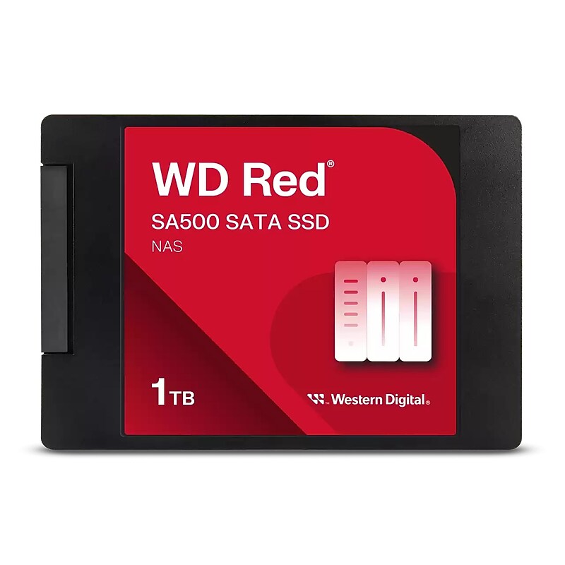 WD Red SA500 1TB 2.5" SATA III Internal Solid State Drive, 3D-NAND (WDS100T1R0A-68A4W0) image 1
