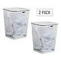 Mind Reader Metal Trash Can Without Lid, 5 Gallon, White, 2/Pack (2SQUAGA-WHT)~#|#~B22D8B05-1BC6-4167-88487A144372A94C_sc7