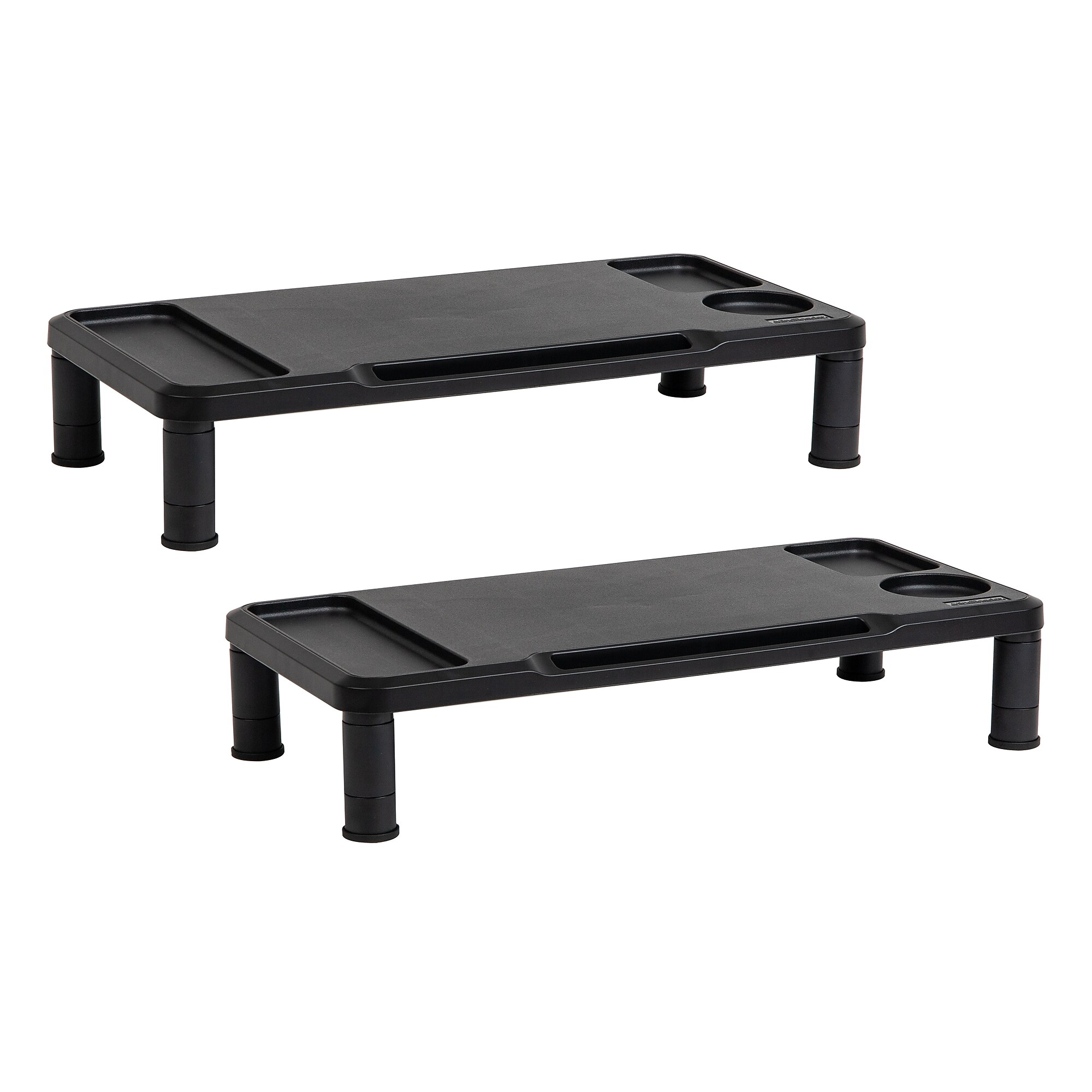 Mind Reader Monitor Stand Desktop Organizer, Plastic, 2/Pack, Black Sansujyuku sansujyuku.com
