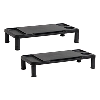 Mind Reader Monitor Stand Desktop Organizer, Plastic, 2/Pack, Black Sansujyuku sansujyuku.com