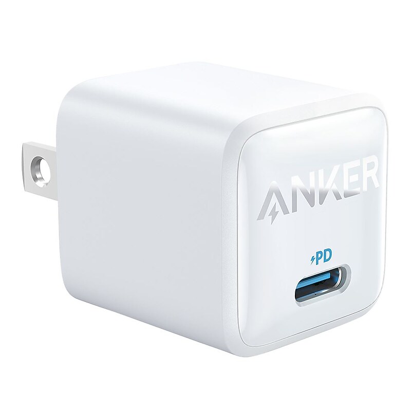 Anker Nano Pro USB-C Power Delivery Wall Charger, 20W, White (A2654J21-1) image 1