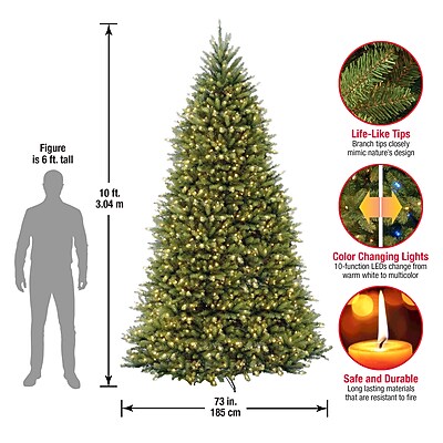 National Tree Company 10' Pre-Lit Dunhill Fir Artificial Christmas Tree