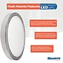 Bulbrite 7" Round 10.3-Watt 3000K LED Flush Mount Light, 1150 Lumens, Nickel (773606)~#|#~B245BA36-08E7-4BE4-9B092B6DD06AE52C_sc7