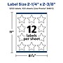 Avery Laser/Inkjet Multipurpose StarLabels, 2.375" Dia, Glossy White, 1200/Box (94611)~#|#~B24BADE8-08BF-4C3E-952F8F20F0552CE7_sc7