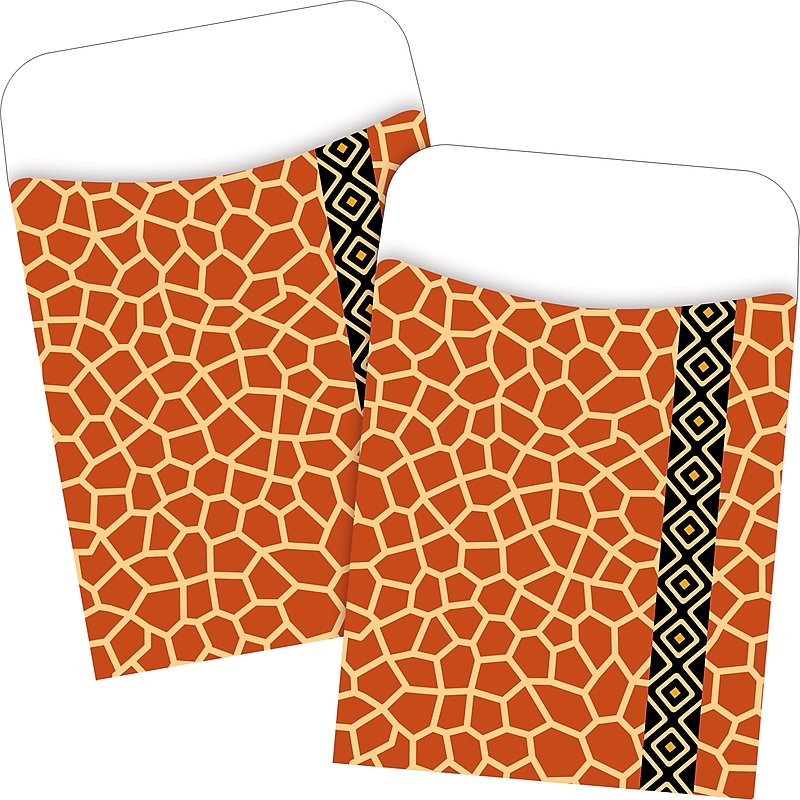 Barker Creek Giraffe Library Library Pockets, 5.125" x 3.5", 60/Set (BC3824) image 1