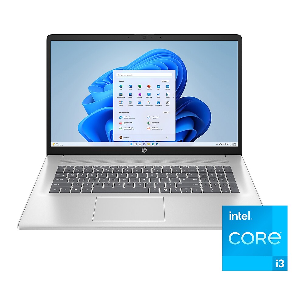HP 17.3" laptop with Intel® Core™ i3 Processor, 8GB RAM, 512GB SSD storage