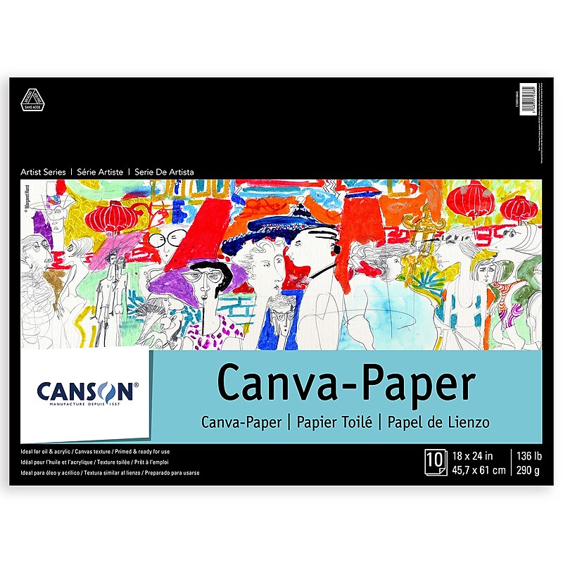 Canson Artist Series 18" x 24" Canvas Pad,  10 Sheets/Pad (MCXC100510845) image 1