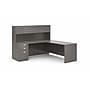 Boss Office Products " Office Desk with Hutch, Return and Pedestal, Driftwood (GROUPA25-DW)~#|#~B25C795E-E2B6-4895-86CF203B025D2915_sc7