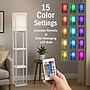 Simple Designs Etagere Organizer 62.5" Floor Lamp with Rectangular Shade, White (LF1037-WHT-CCLB)~#|#~B25D7F5B-F25F-429D-9CAA70B4A0EEFE57_sc7