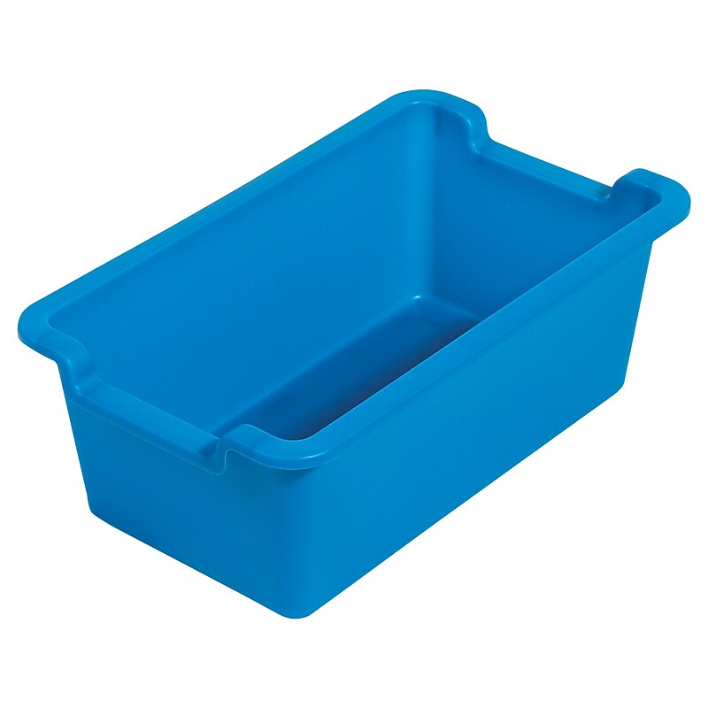 Deflect-O Polypropylene Storage Bin, 5.06" x 13.24" x 8.05", Blue (39510BLU) image 1