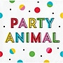 Say Hooray! Snarky Celebration "Party Animal" 5" Beverage Napkin, Multicolored, 64 Napkins/Pack (DTC382588BNAP)~#|#~B2662298-E934-4D50-94D234A245BB9615_sc7