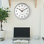 La Crosse Technology UltrAtomic Wall Clock, Stainless Steel, 14"Dia. (404-1235UA-PL )~#|#~B26725A6-1B2D-4799-A039F2515F9BA686_sc7