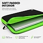 Vangoddy 15" Laptop Sleeve, Black/Green (NBKLEA224)~#|#~B269107B-65C4-4AC2-8882C6F9EC1724DD_sc7