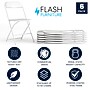 Flash Furniture HERCULES Plastic Folding Chair, White, 6/Pack (6LEL3WHITE)~#|#~B26A0E85-BC0F-4034-86265954C1E8CADF_sc7