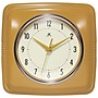 Infinity Instruments Square Retro Saffron Wall Clock, 9.25" (13228SY-4103)~#|#~B26C3314-FA60-48B0-8909001C519DCBFB_sc7