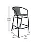 Flash Furniture Lila Indoor-Outdoor PE Rattan Restaurant Barstool, Gray, 4/Pack (4SDA632032RGY)~#|#~B2712CC6-82E9-420C-958AA1E825FB6074_sc7