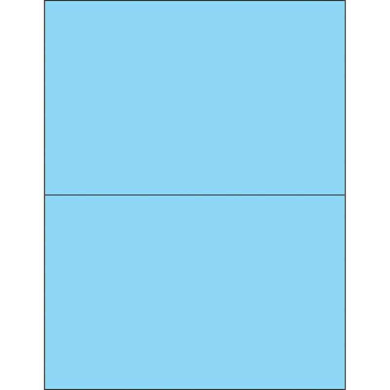 Tape Logic Laser Address Labels, 8 1/2" x 5 1/2", Pastel Blue, 200/Carton (LL184BE) image 1