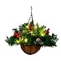 Nearly Natural 16-in Artificial Pine and Berry in Hanging Basket (P2039)~#|#~B275CE41-9D2F-4B2A-B6C06D2242B0235D_sc7