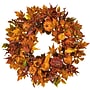 Nearly Natural 4648 28" Pumpkin Wreath, Orange~#|#~B27A2761-8E56-451C-9B321768FEACFC6A_sc7