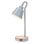 Simple Designs Sleek Essentials LED Desk Lamp, 16", with USB Ports, Gray (LD1073-GRY)~#|#~B27DE373-E65C-4194-A08264A7669C9F52_sc7