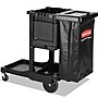 Rubbermaid Executive Janitor 3-Shelf Cleaning Cart with Vinyl Bag, 25 gal. Capacity (RCP1861430)~#|#~B27F51D6-6CD2-4298-9A7700FAE28D56DE_sc7