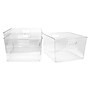 Isaac Jacobs Extra Large Plastic Storage Bins with Handles, 7" x 11.1" x 12", Clear, 3/Pack (PB01-CXL3)~#|#~B280F798-24D7-4FE7-AE70F3682F35410D_sc7