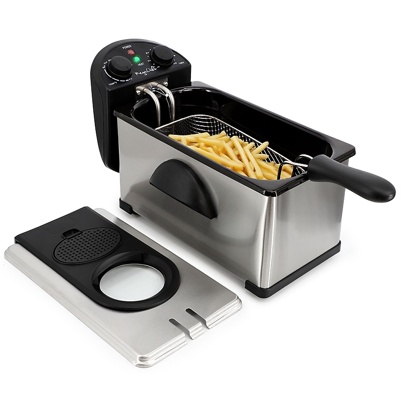 MegaChef 3 Liter Electric Deep Fryer, Black (935121818M) image 1