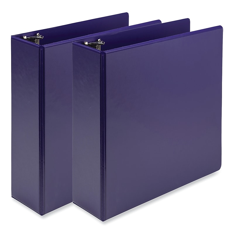 Samsill Earth's Choice 3" 3-Ring View Binders, Purple, 2/Pack (SAMU86808) image 1