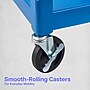 Luxor LEADER 3-Shelf Adjustable Media Utility Cart with Locking Cabinet, Blue (AVJ42C-RB)~#|#~B294AA6E-B2C9-4204-BBF6A82DF4EE1E75_sc7