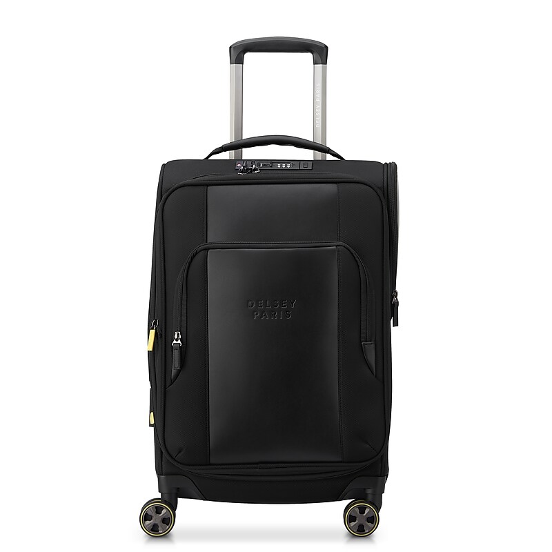 Delsey Wagram 20" Carry-On Suitcase, 4-Wheeled Spinner, TSA Checkpoint Friendly, Black (40119980500US) image 1