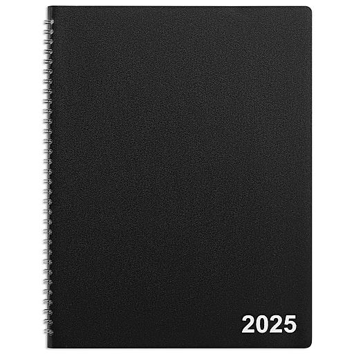 2025 Staples 8" x 11" Monthly Planner, Black (TR5218425) Staples